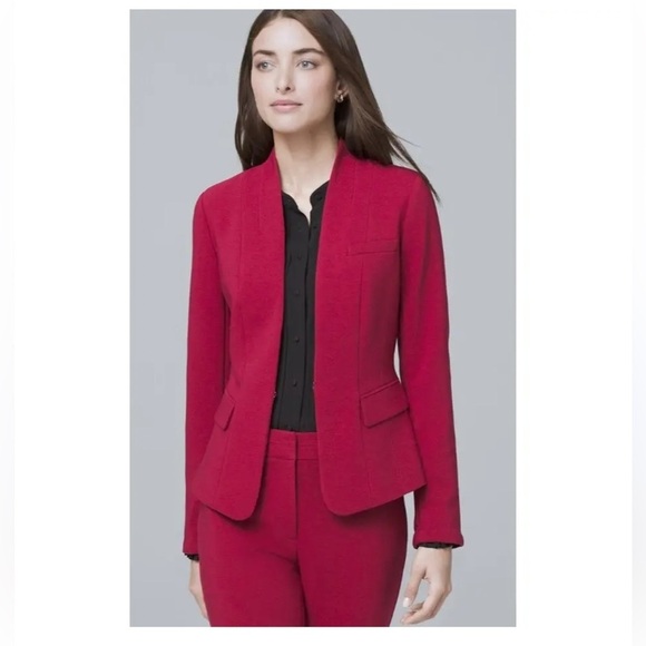 White House Black Market Jackets & Blazers - White House Black Market Womens 2 Red Long Sleeves Blazer‎